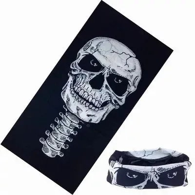 Joker Clown Skull Mask Half Face Bandana Scarf