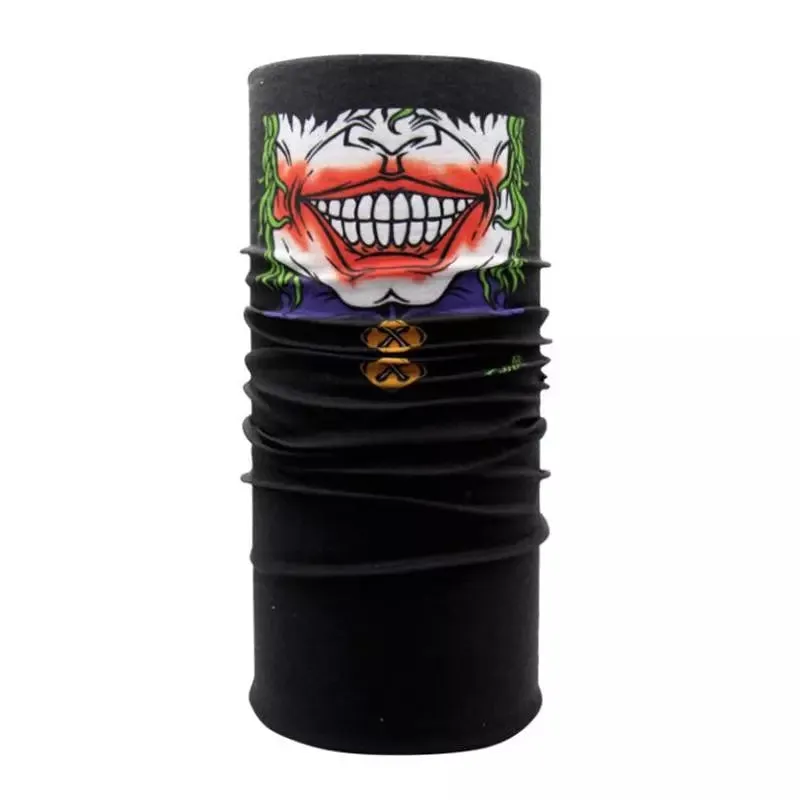 Joker Clown Skull Mask Half Face Bandana Scarf