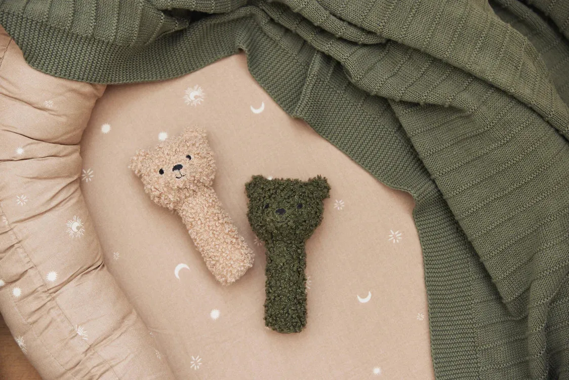 Jollein Rattle - Teddy Bear - Leaf Green