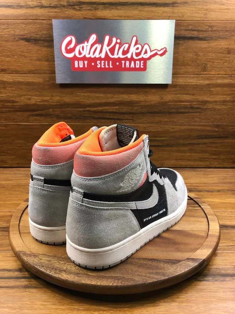 Jordan 1 Retro High Neutral Grey Hyper Crimson