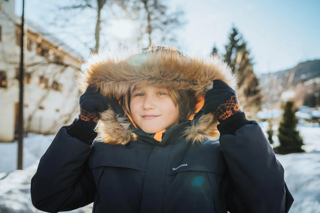 KIDS’ WARM AND WATERPROOF HIKING JACKET - SH100 -6.5°C - 7-15 YEARS