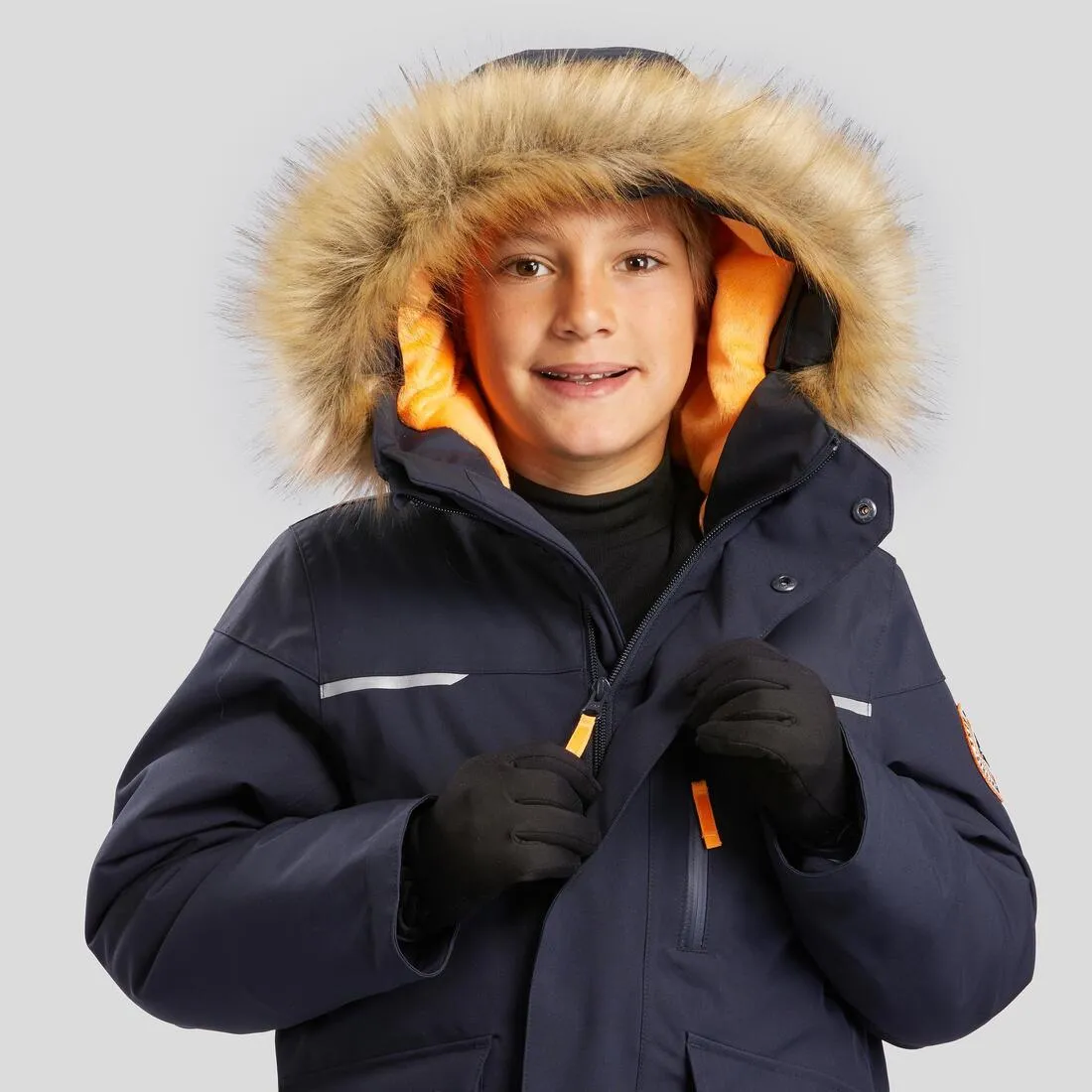 KIDS’ WARM AND WATERPROOF HIKING PARKA - SH900 -23°C 7-15 YEARS