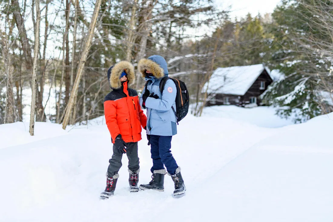 KIDS’ WARM AND WATERPROOF HIKING PARKA - SH900 -23°C 7-15 YEARS