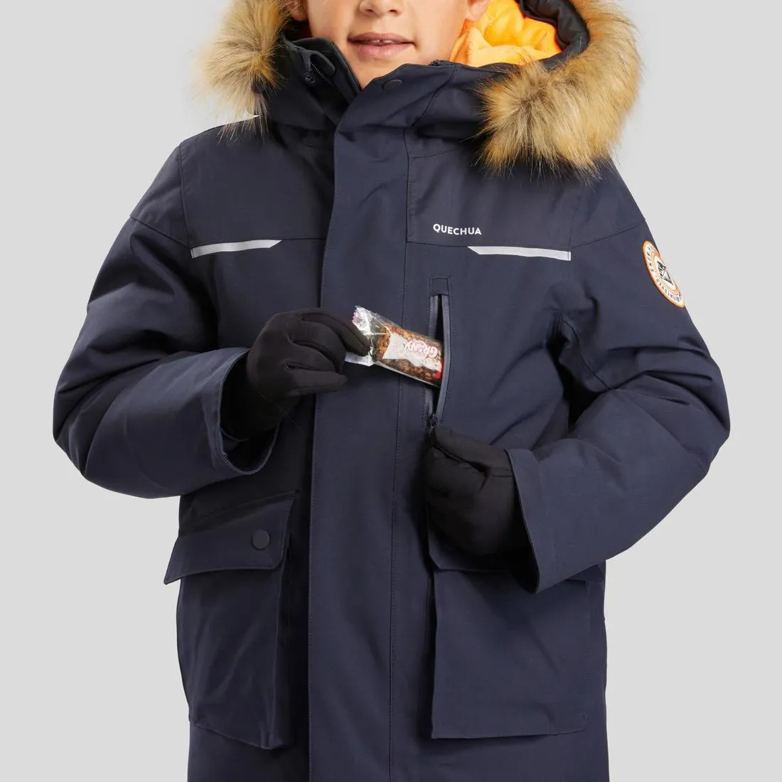 KIDS’ WARM AND WATERPROOF HIKING PARKA - SH900 -23°C 7-15 YEARS