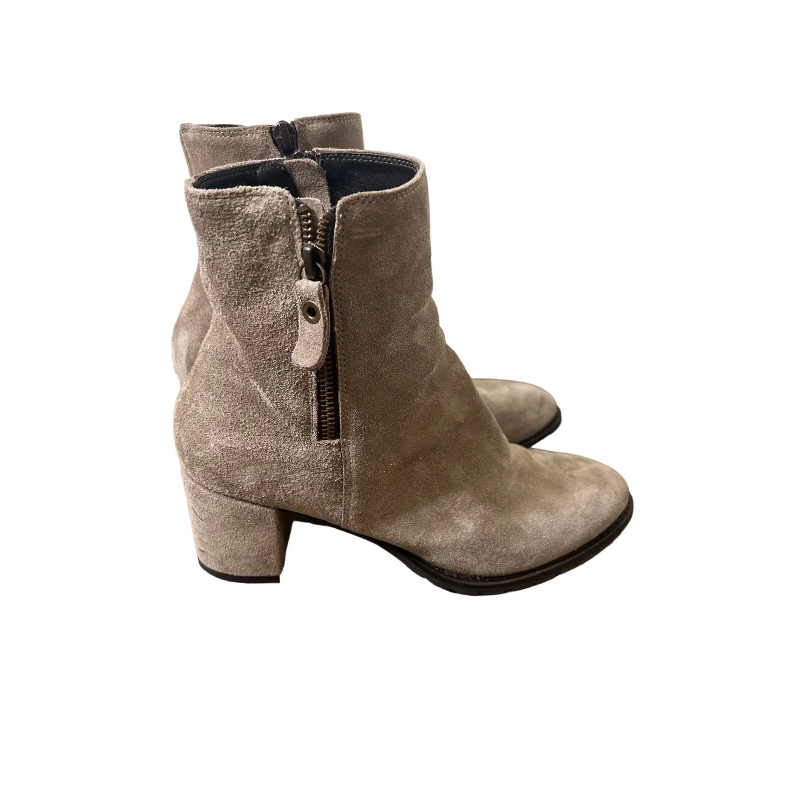 La Cabala Tan Heeled Booties Sz 38