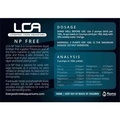 LCA Liquid Fertiliser - NP Free 250ml