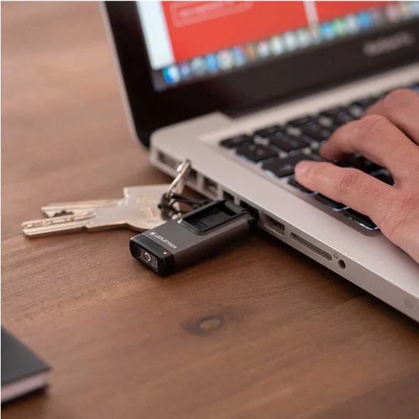 Led Lenser K4R 4GB USB Flash Drive Rechargeable Keyring Light
