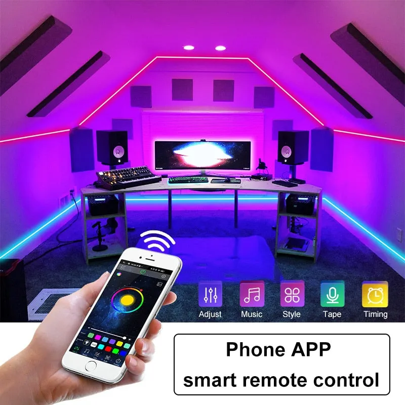 LED Strip BackLight USB Bluetooth RGB 5V Flexible Tape Ribbon For TV Desktop Screen