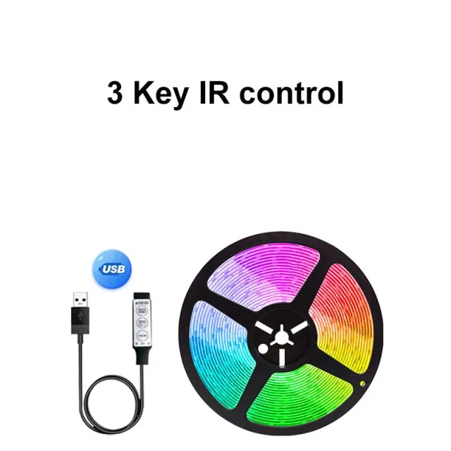 LED Strip BackLight USB Bluetooth RGB 5V Flexible Tape Ribbon For TV Desktop Screen