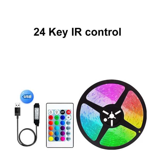 LED Strip BackLight USB Bluetooth RGB 5V Flexible Tape Ribbon For TV Desktop Screen