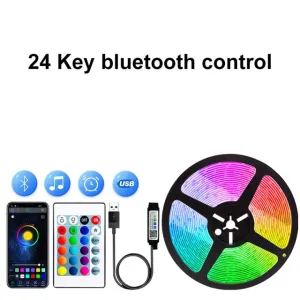 LED Strip BackLight USB Bluetooth RGB 5V Flexible Tape Ribbon For TV Desktop Screen