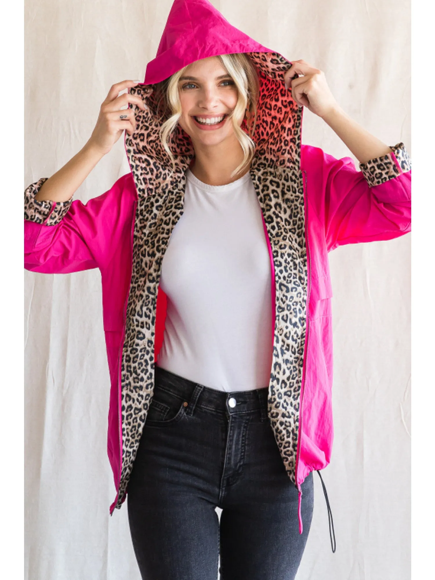 Leopard Lined Windbreaker