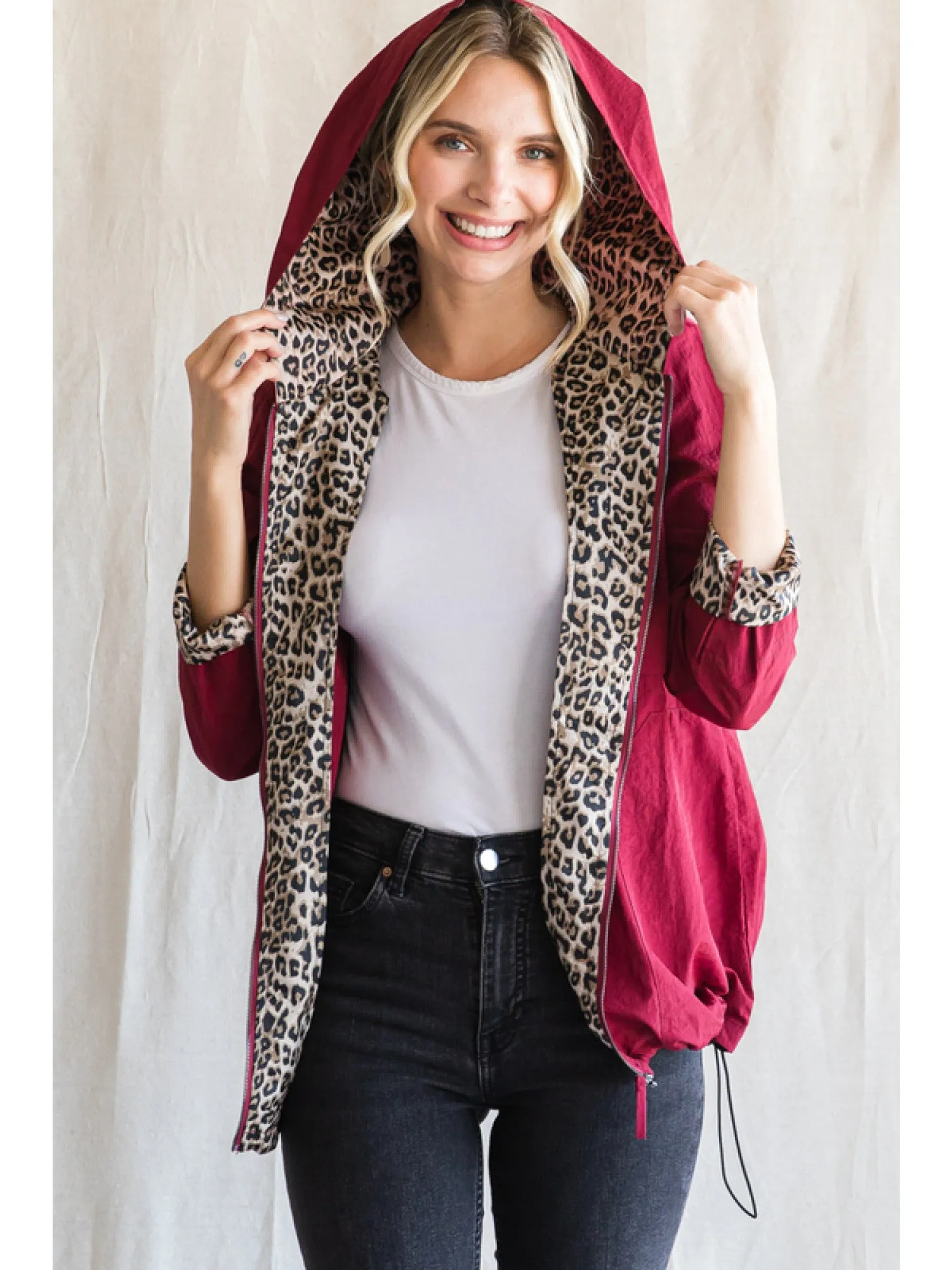 Leopard Lined Windbreaker