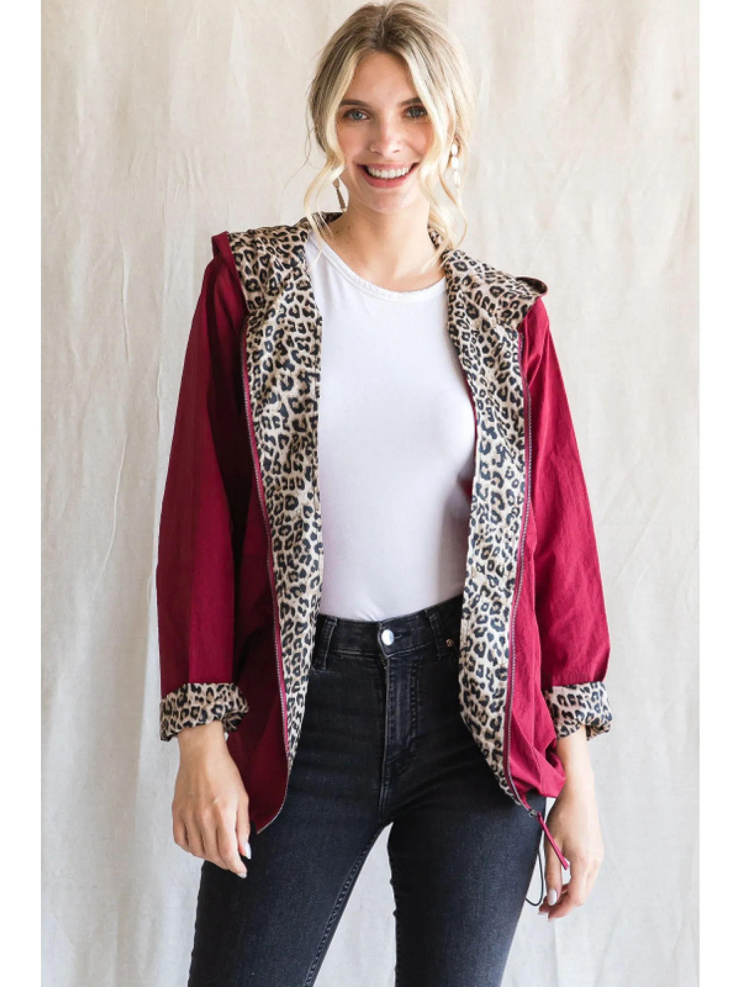 Leopard Lined Windbreaker