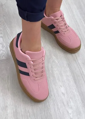 Letisha Pink Pearl Detail Sneakers