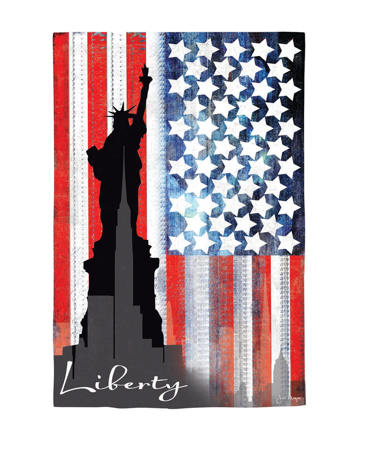 Liberty Statue Suede Garden Flag,14s11708