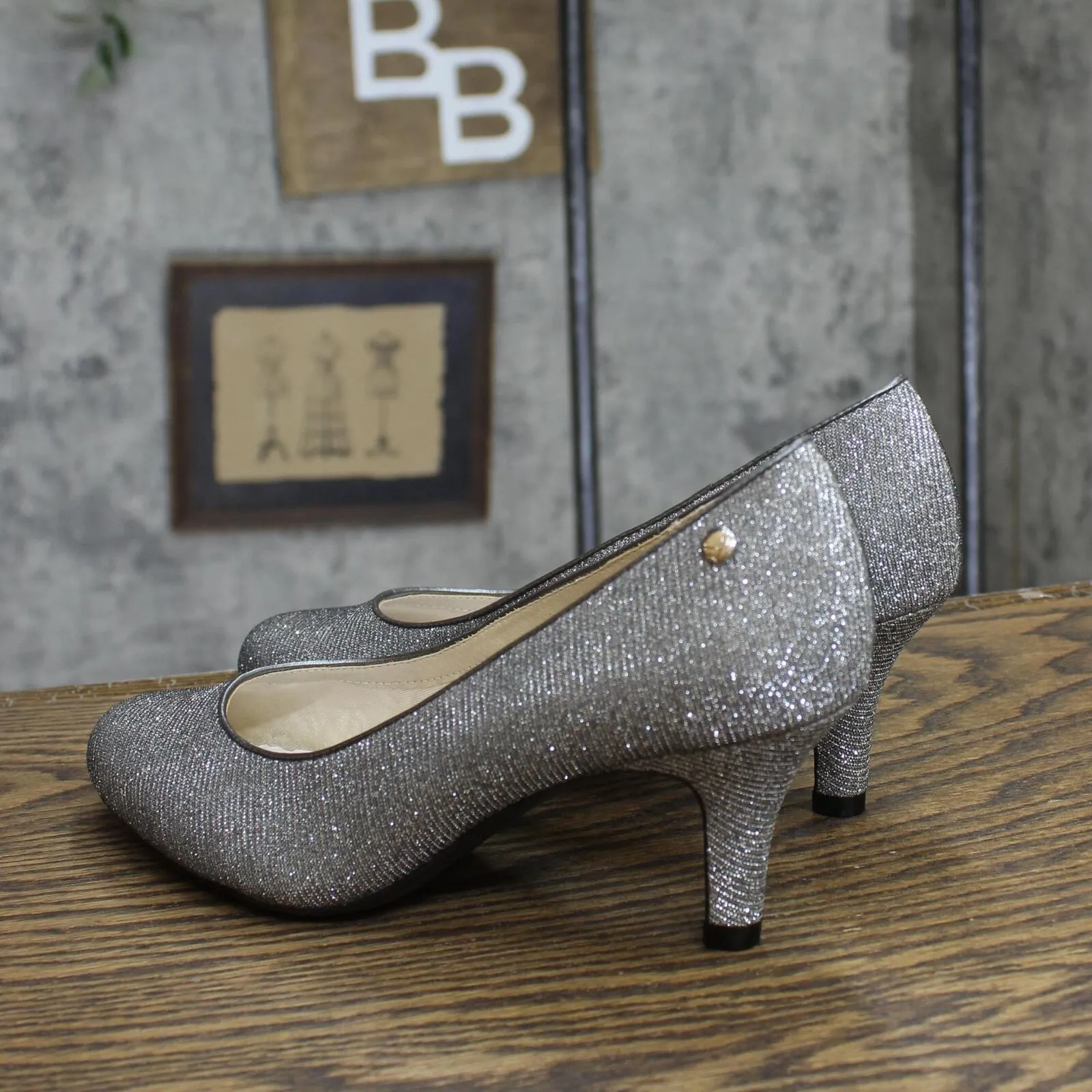 Lifestride Womens Parigi Heels Pumps 6527212 Pewter Gray 7W