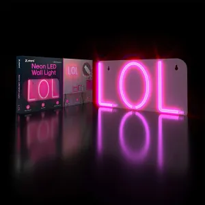 LOL Neon LED Wall Light