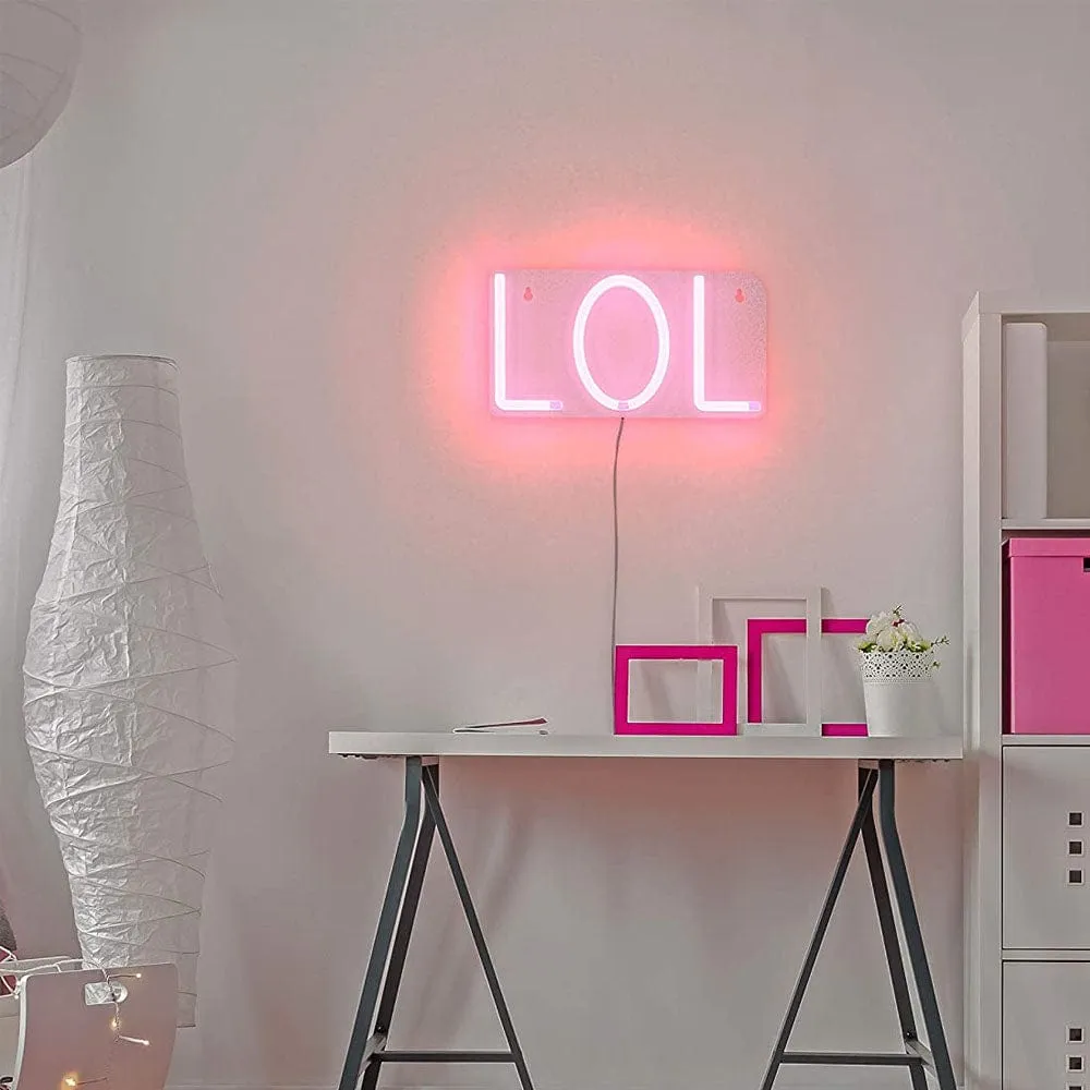 LOL Neon LED Wall Light