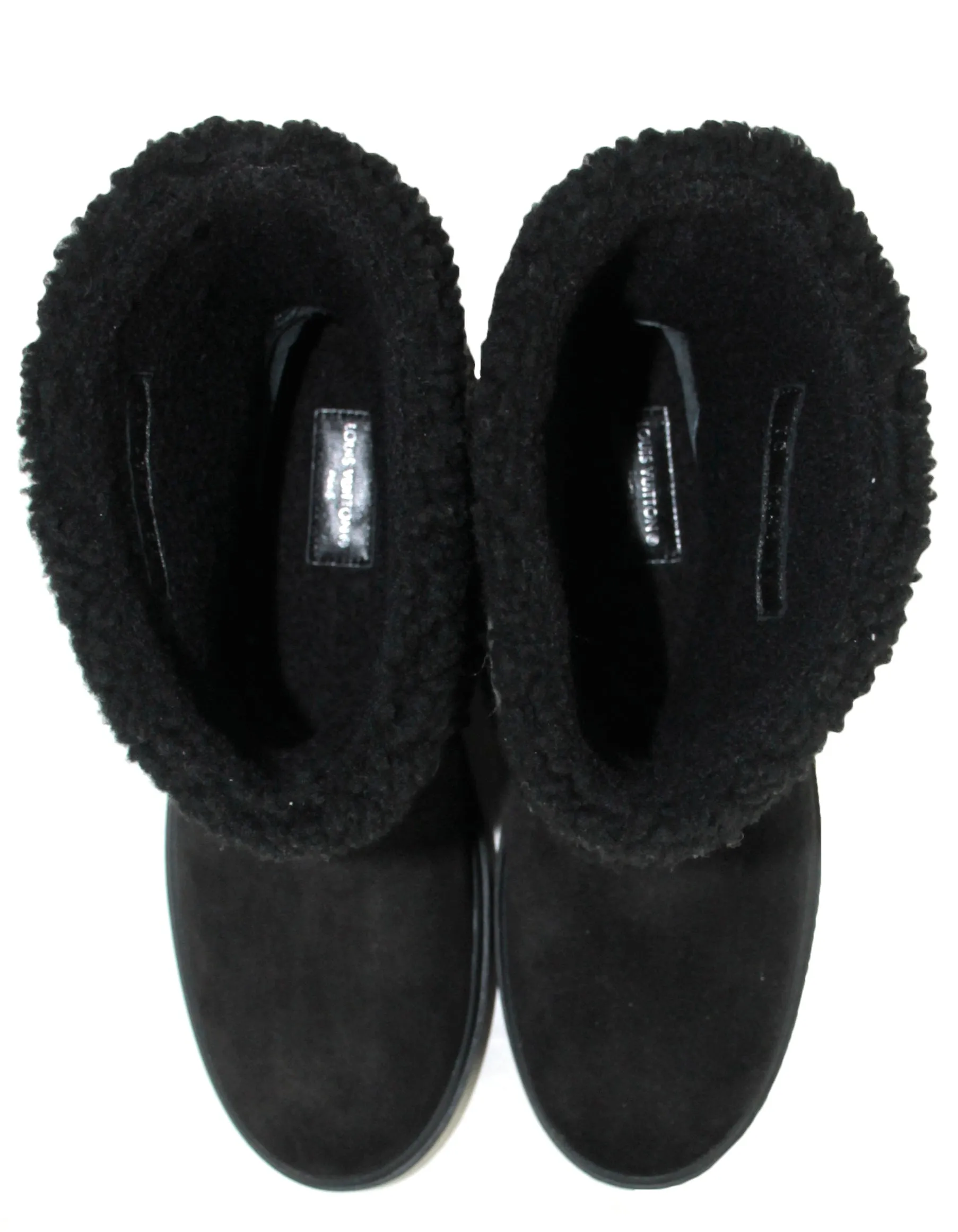 Louis Vuitton NEW Suede/Shearling Snowdrop Flat Ankle Boots sz 39
