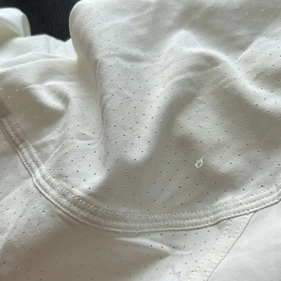 Lululemon In Depth Jacket Lace Antique White Sweat Wicking Full Zip Sz XS