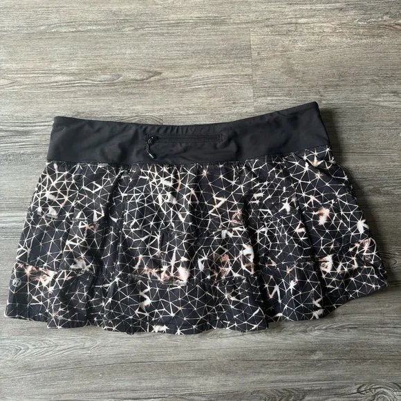 Lululemon Pace Rival Skirt II *4-way Stretch Sugar Crush Multi / Black 10