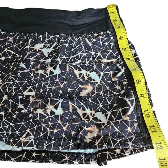 Lululemon Pace Rival Skirt II *4-way Stretch Sugar Crush Multi / Black Size 8