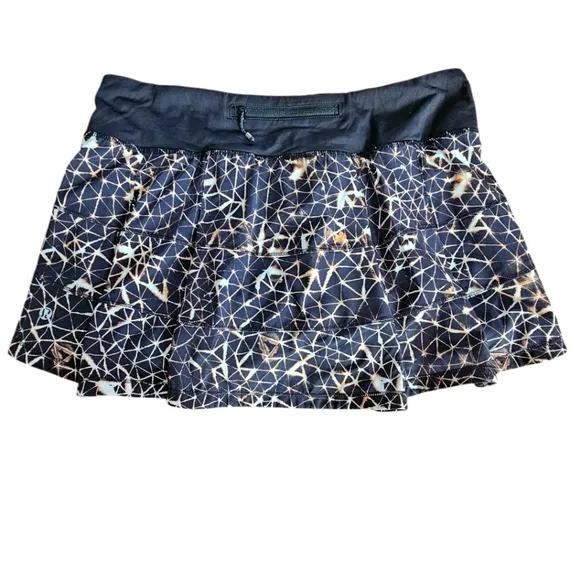Lululemon Pace Rival Skirt II *4-way Stretch Sugar Crush Multi / Black Size 8
