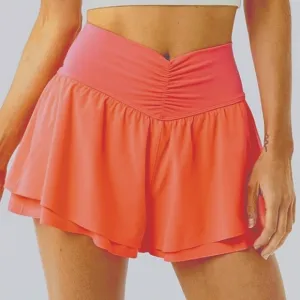 M: Aerie Ruched Flowy Stretch Shorts