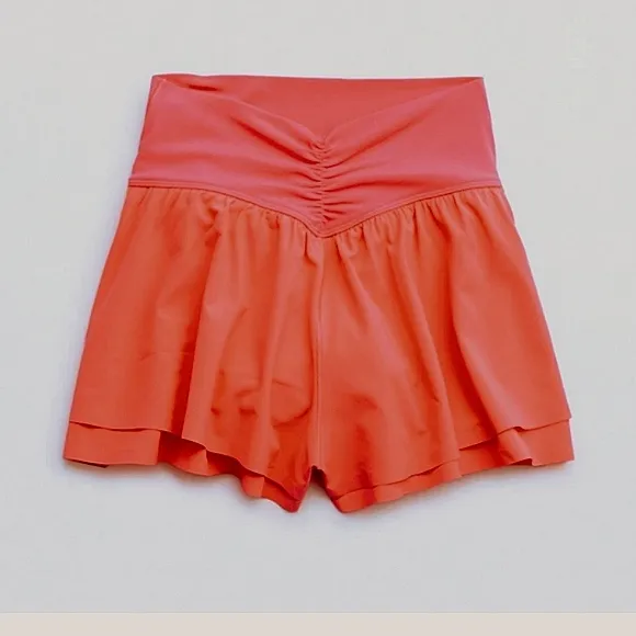 M: Aerie Ruched Flowy Stretch Shorts