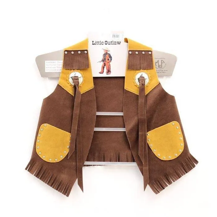 M & F Western Products Little Outlaw Boys' Faux Suede Vest