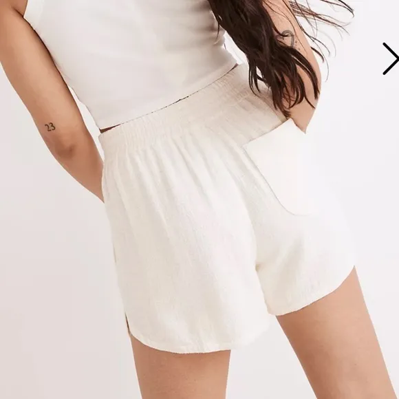 Madewell New Linen-Blend Pasadena Pull-On Shorts