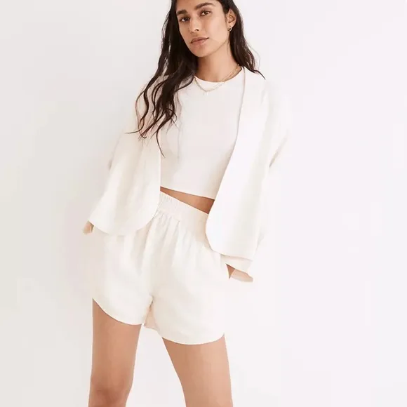 Madewell New Linen-Blend Pasadena Pull-On Shorts