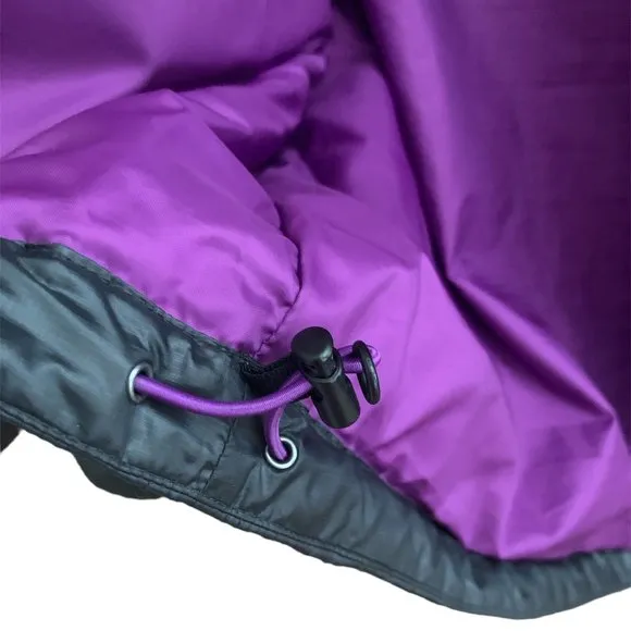 Marmot Black &amp; Purple Quilted Puffer Coat Jacket ~ Large