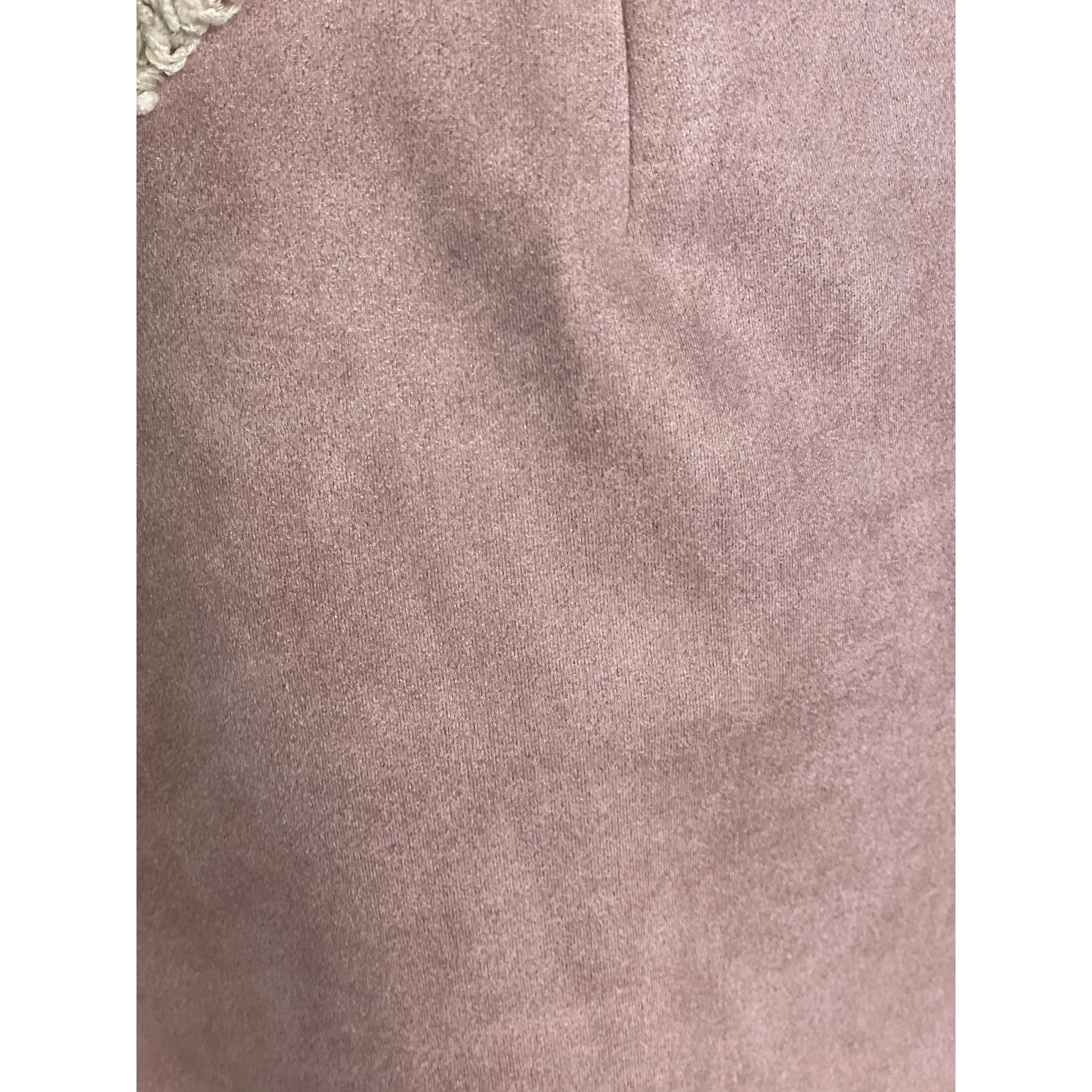 Mauve suede skirt