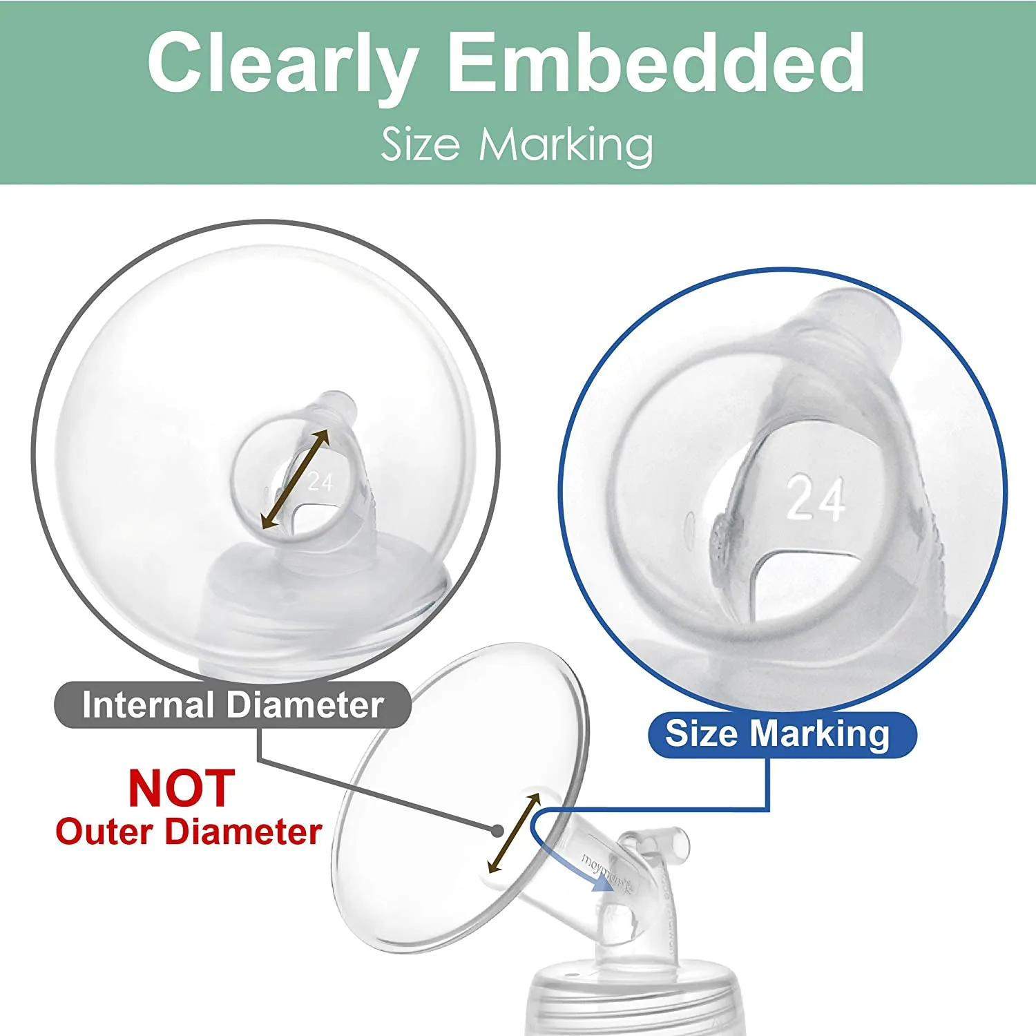 Maymom Wide Mouth One - Piece Flange For Spectra  21 mm w / valve / membrane 1Set