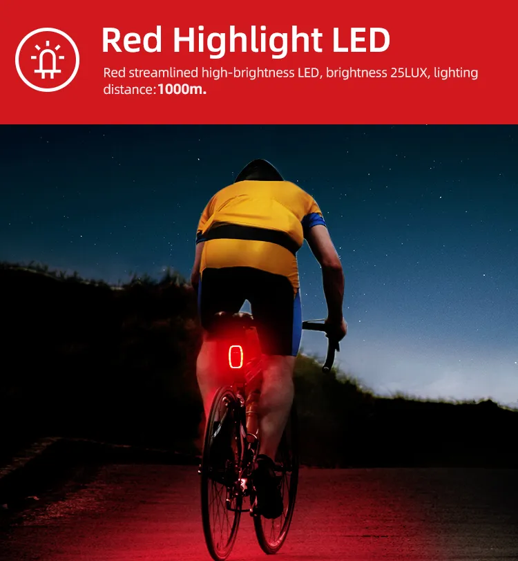 MEILAN X6 BIKE REAR LIGHT SMART BRAKE DETECTION