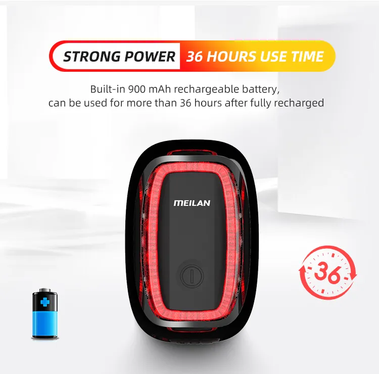 MEILAN X6 BIKE REAR LIGHT SMART BRAKE DETECTION