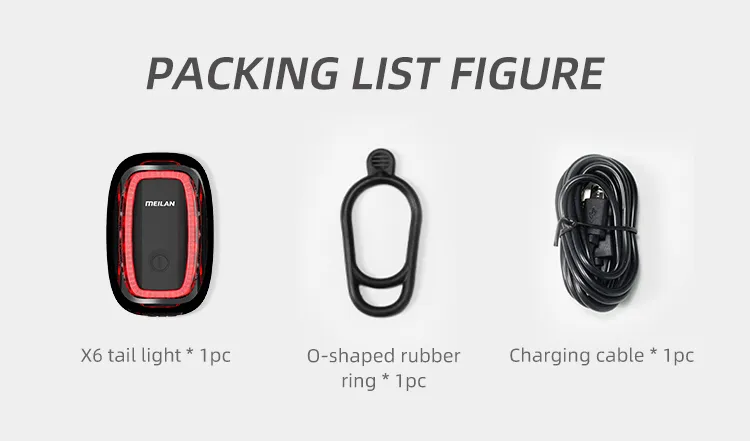 MEILAN X6 BIKE REAR LIGHT SMART BRAKE DETECTION