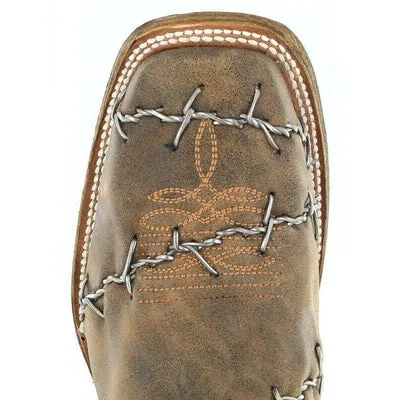 Mens Corral A3532 Brown Woven Square toe Leather Cowboy Boots