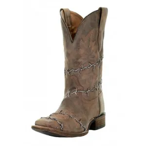 Mens Corral A3532 Brown Woven Square toe Leather Cowboy Boots