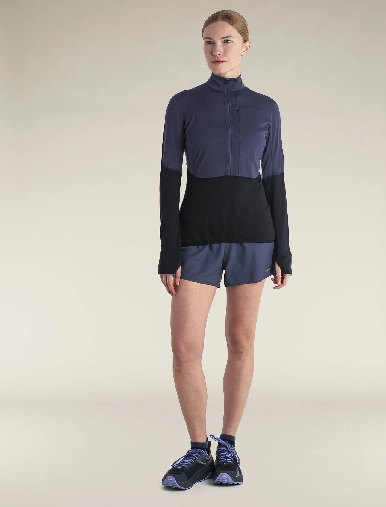 Merino Blend 200 Realfleece™ Descender Long Sleeve Half Zip Jacket (Women's) - IBBA56YM