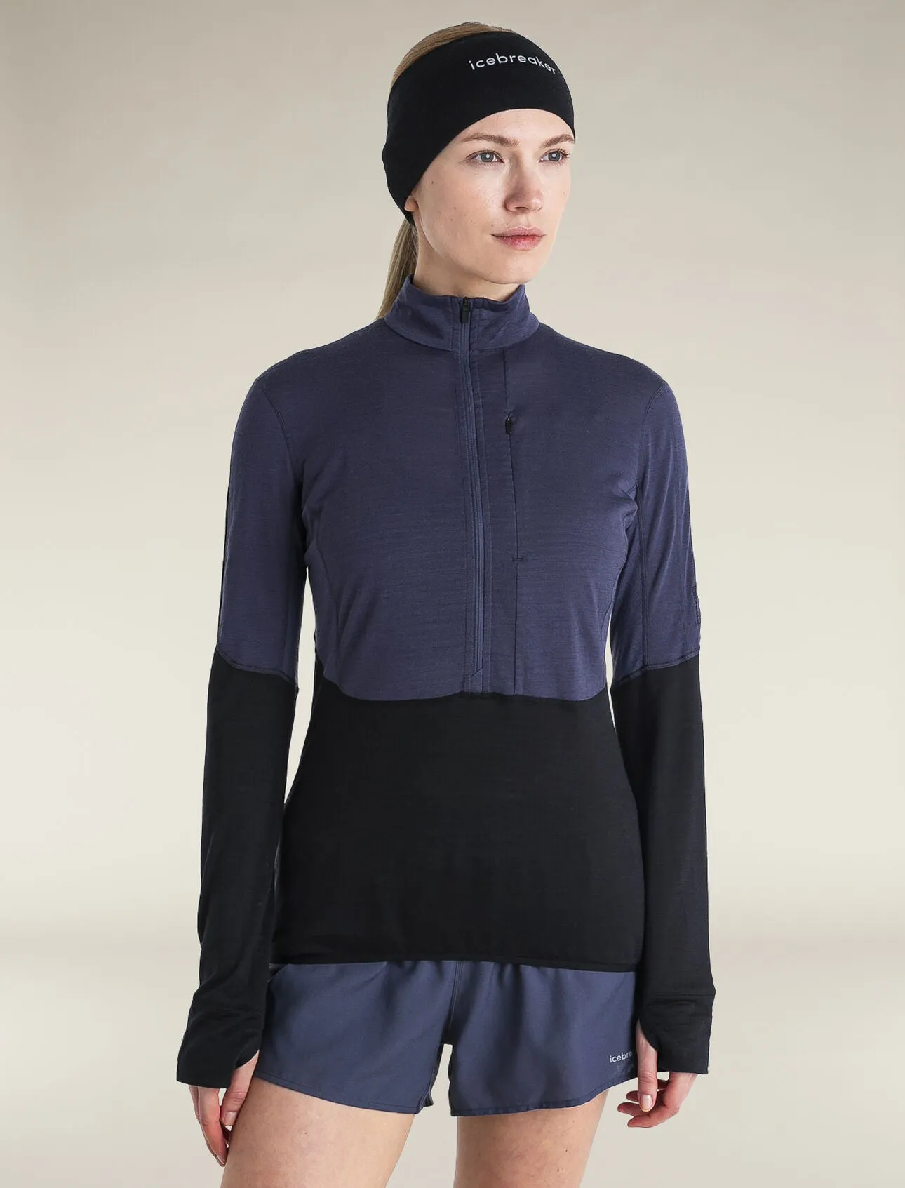 Merino Blend 200 Realfleece™ Descender Long Sleeve Half Zip Jacket (Women's) - IBBA56YM