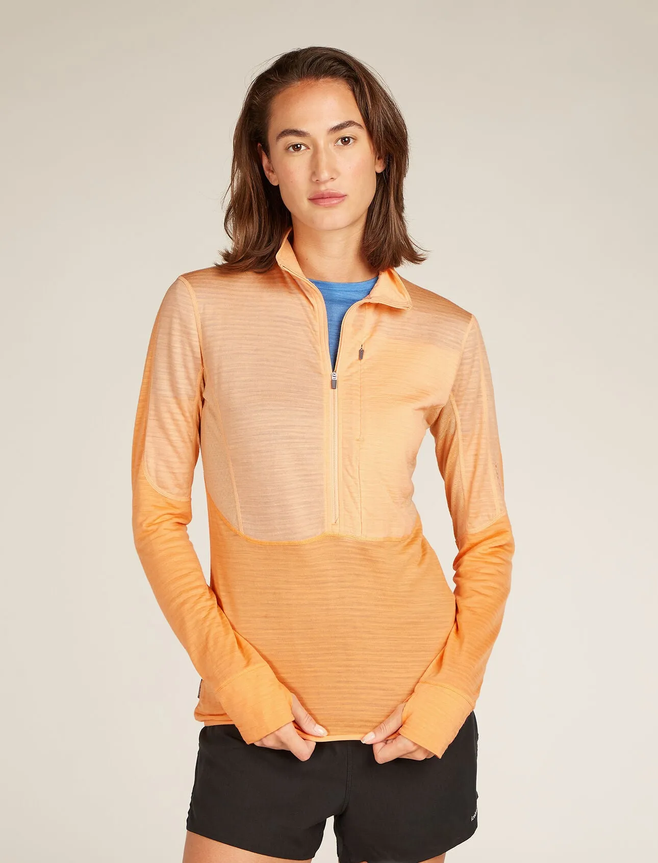 Merino Blend 200 Realfleece™ Descender Long Sleeve Half Zip Jacket (Women's) - IBBA56YM