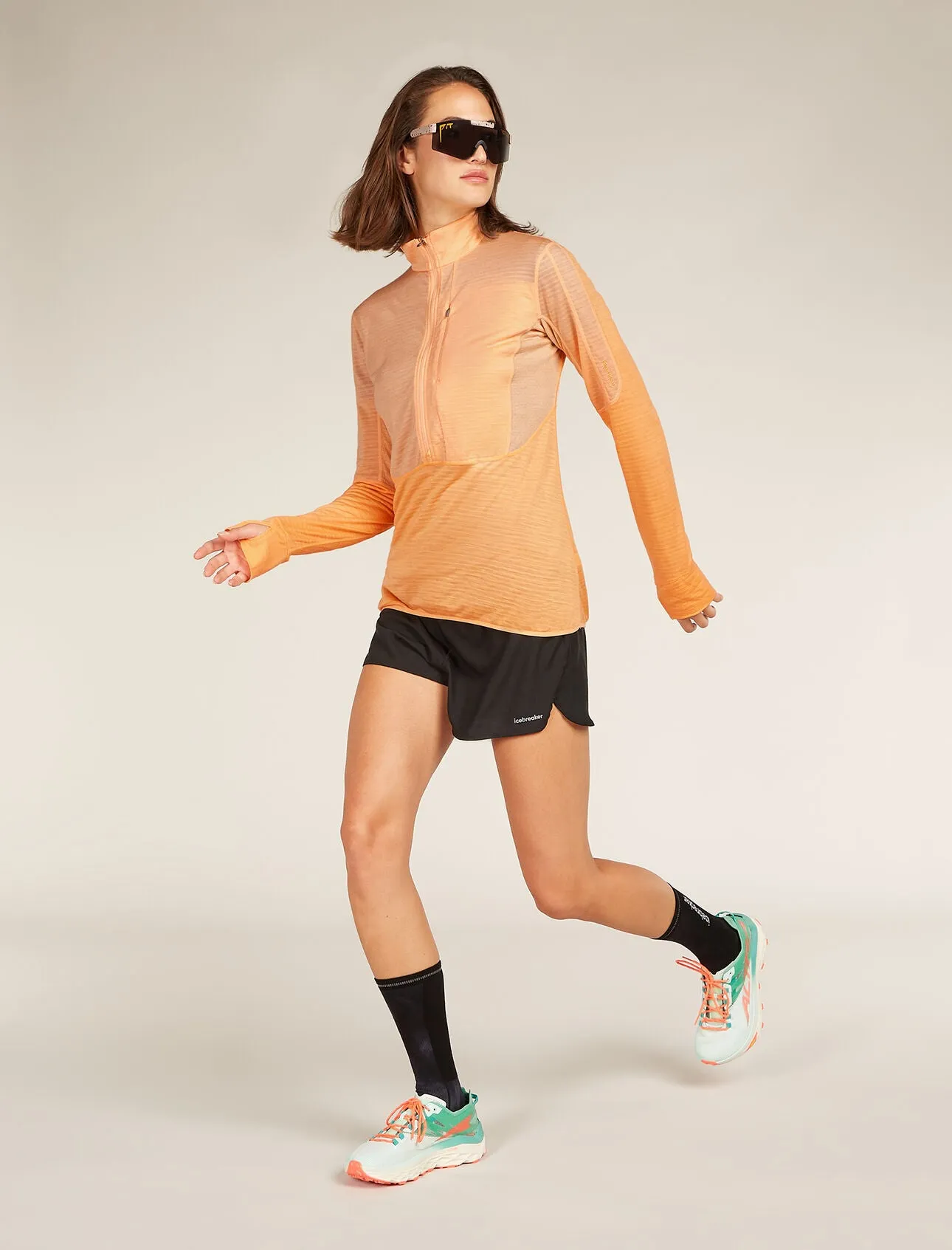 Merino Blend 200 Realfleece™ Descender Long Sleeve Half Zip Jacket (Women's) - IBBA56YM