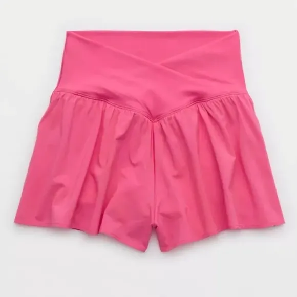 M,L:Aerie Crossover Flowy Stretch Shorts