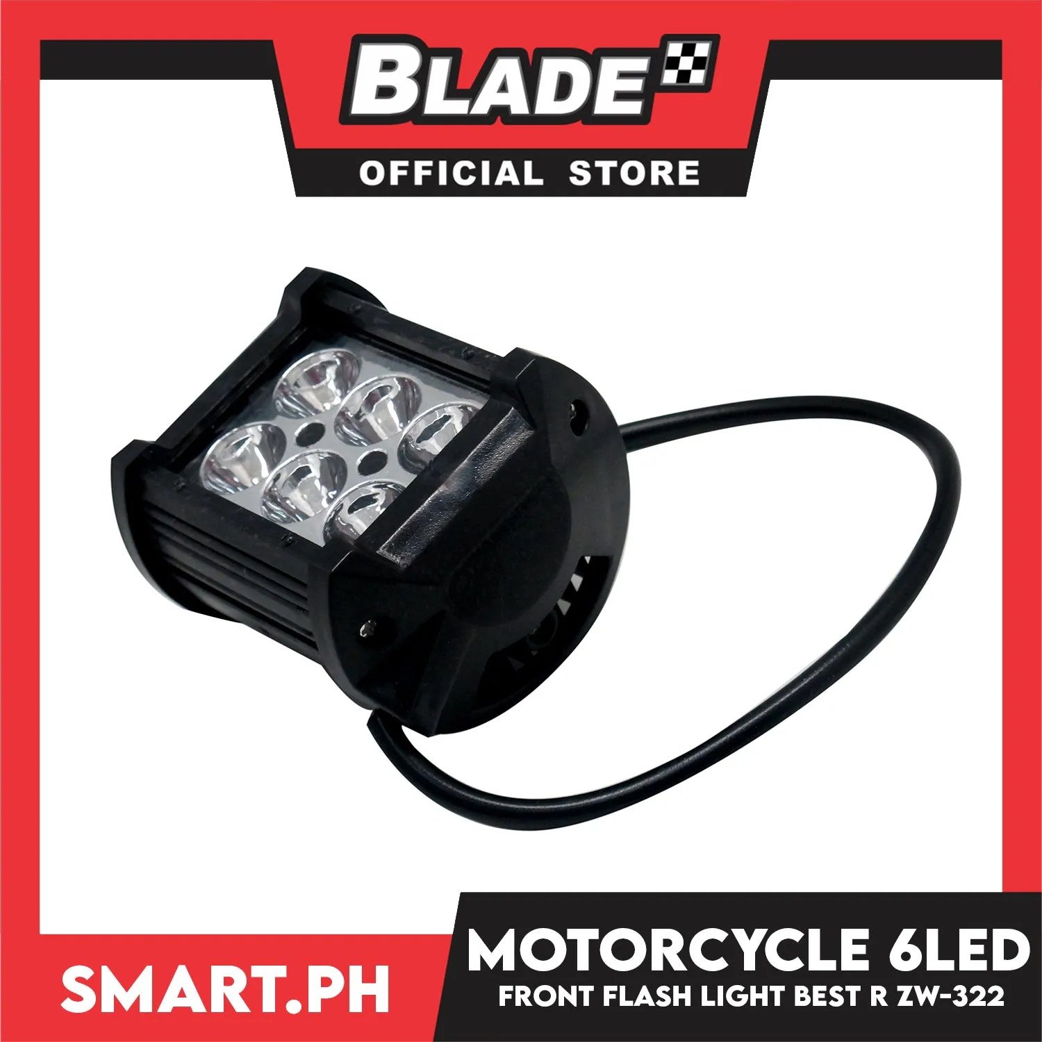 Motorcycle 6Led Opposite Flash Light ZW-322 (White)