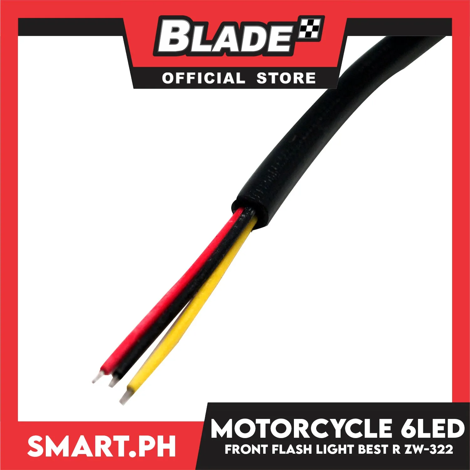 Motorcycle 6Led Opposite Flash Light ZW-322 (White)