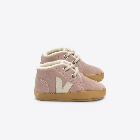 New in Box Veja Baby Fured Suede Babe Pierre Baby Winter Suede Crib Shoes