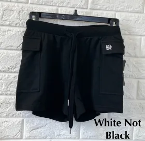 New La Vie En Rose BODY MIND SOUL Lounge Shorts in SOLID White, Sz XL